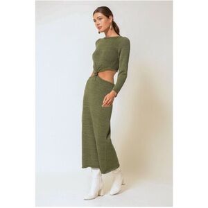 Line & Dot Victoria Knotted Midi Dress